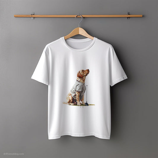 Labrador Retriever Playing Golf All Day T-Shirt – Unisex Tee for Dog Lovers