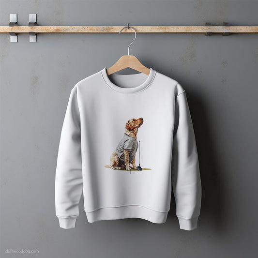 Labrador Retriever Playing Golf All Day Sweatshirt – Unisex Sweatshirt for Dog Lovers