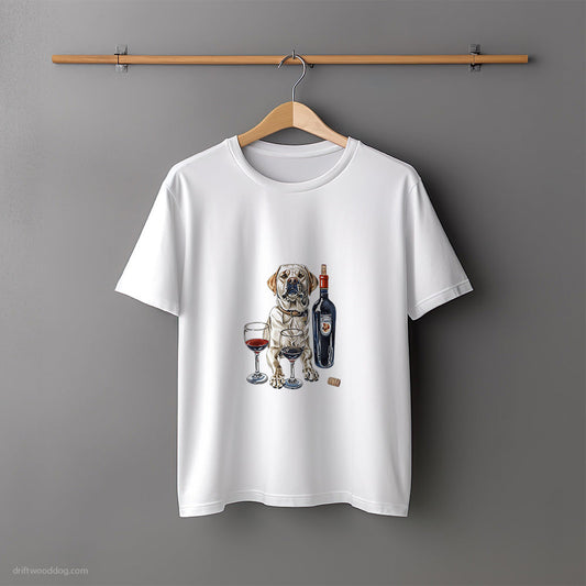 Labrador Retriever Tasting Wine T-Shirt – Unisex Tee for Dog Lovers