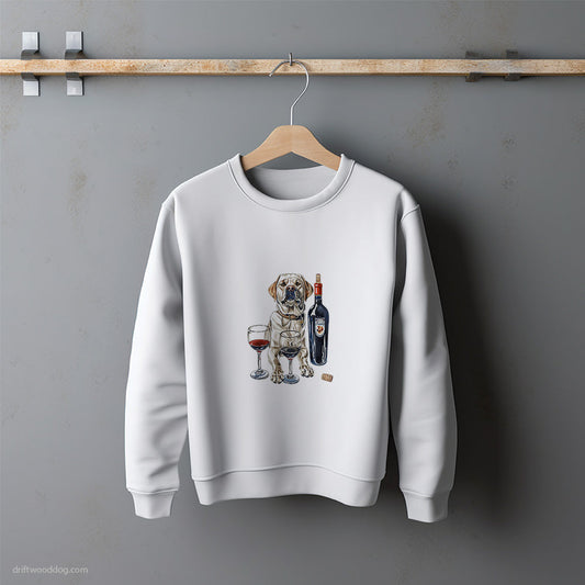 Labrador Retriever Tasting Wine Sweatshirt – Unisex Sweatshirt for Dog Lovers