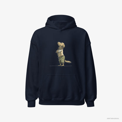 Golden Retriever Apologizing Navy Hoodie