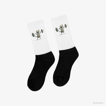 Golden Retriever Building Muscles White and Black Socks