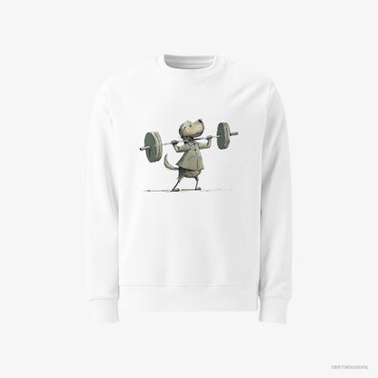 Golden Retriever Building Muscles White Sweatshirt