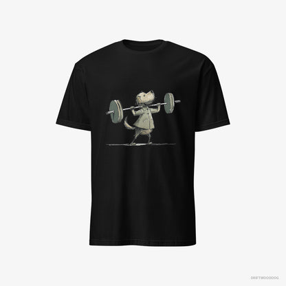 Golden Retriever Building Muscles Black T-Shirt