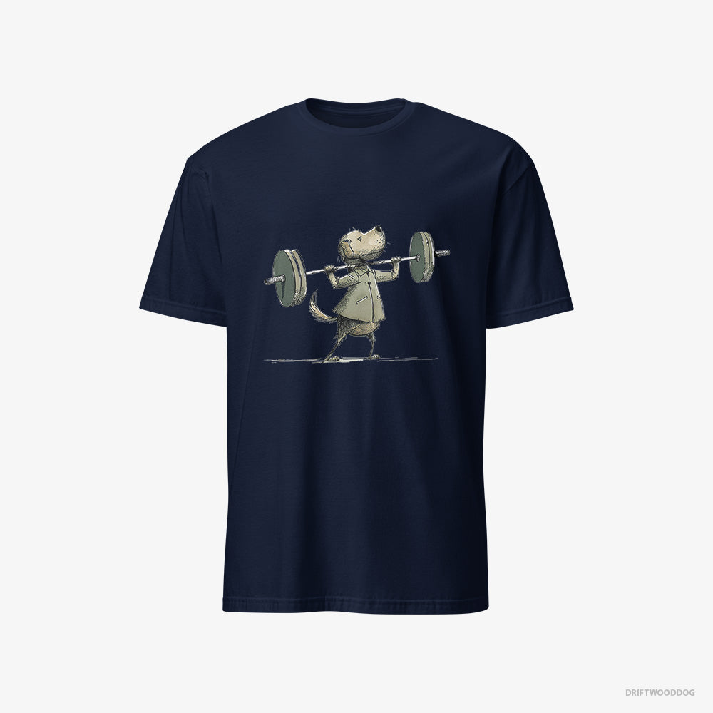 Golden Retriever Building Muscles – Men's T-Shirt Navy – Classic