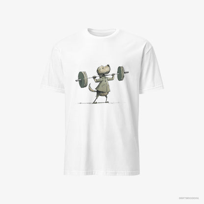 Golden Retriever Building Muscles White T-Shirt