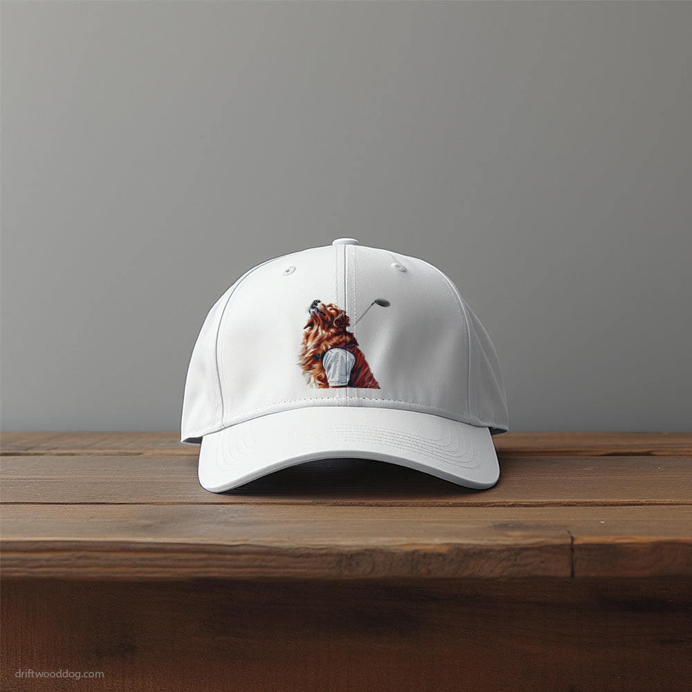 Golden Retriever on a Golf Journey Hat – Unique Dog-Themed Hats for Dog Lovers