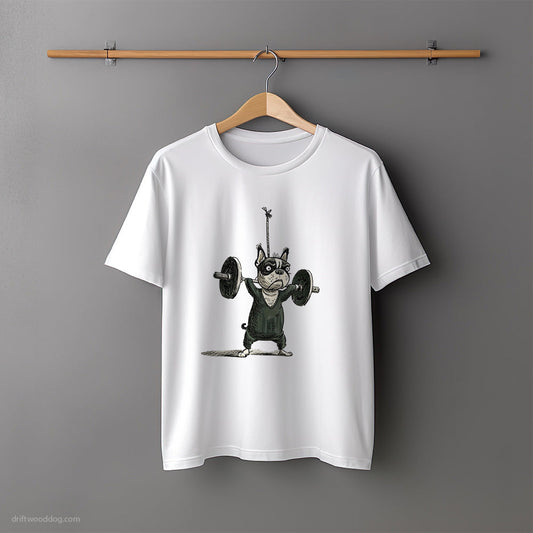 French Bulldog Powerlifting for Glory T-Shirt – Unisex Tee for Dog Lovers