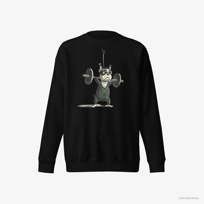 French Bulldog Powerlifting for Glory Black Sweatshirt