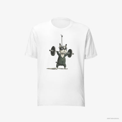 French Bulldog Powerlifting for Glory White T-Shirt