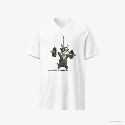 French Bulldog Powerlifting for Glory White T-Shirt