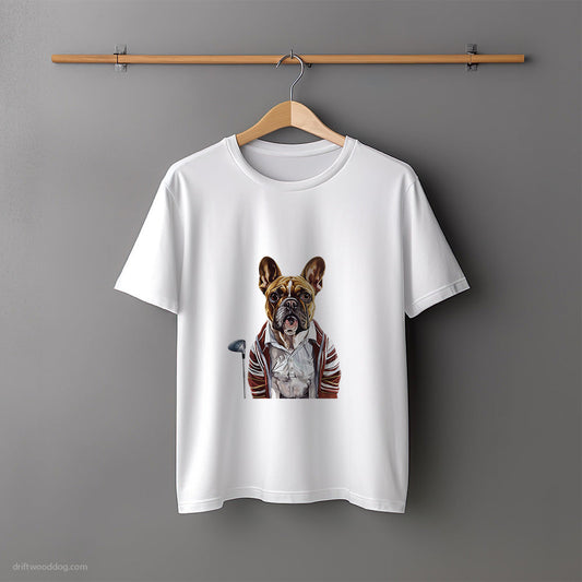 French Bulldog Taking on the Golf Course T-Shirt – Unisex Tee for Dog Lovers