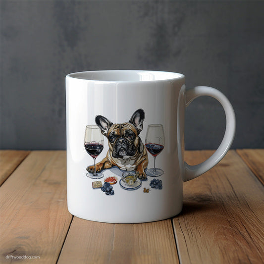 French Bulldog Relaxing with Wine Mug – Unique Dog Cups | Dog-Themed Mugs