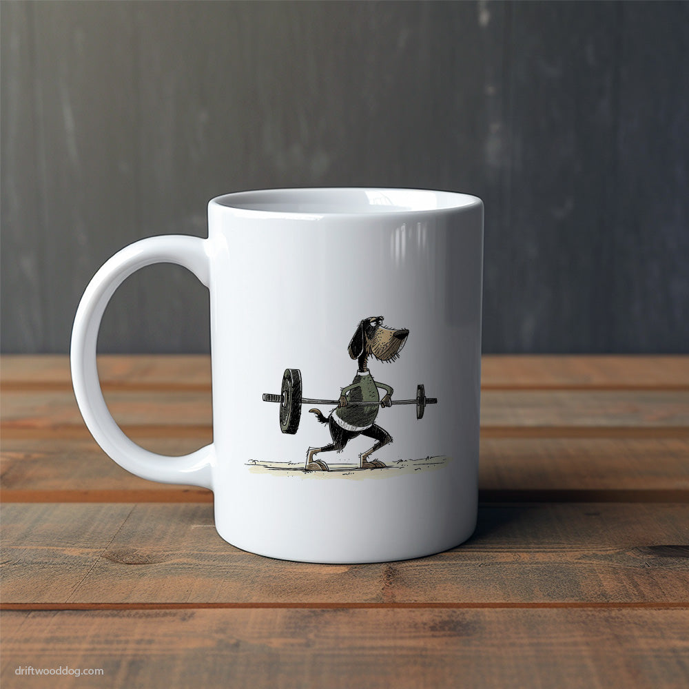 Dobermann Doing Deadlifts Mug – Cute Dog-Themed Mugs | Perfect Gifts for Dog Lovers