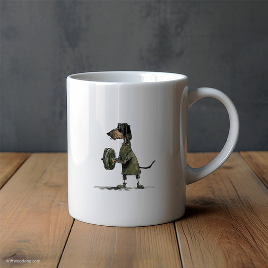 Dobermann Unleashing Lifting Power Mug – Unique Dog Cups | Dog-Themed Mugs