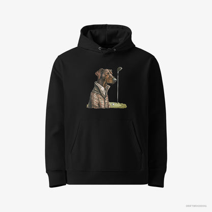 Dobermann Ready to Play Golf Black Hoodie