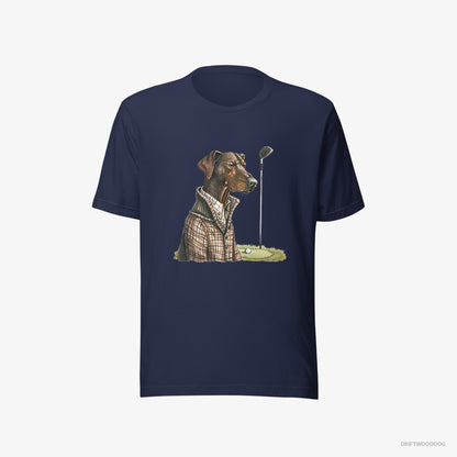 Dobermann Ready to Play Golf Navy T-Shirt