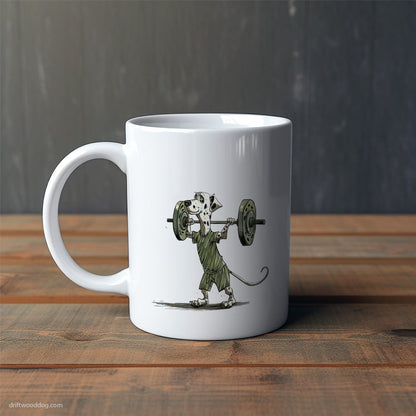 Dalmatian Setting Weightlifting Records Mug – Cute Dog-Themed Mugs | Perfect Gifts for Dog Lovers