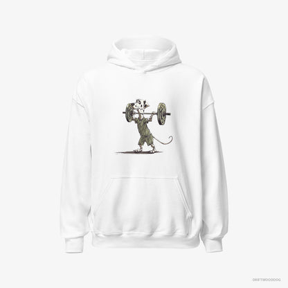 Dalmatian Setting Weightlifting Records White Hoodie