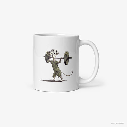 Dalmatian Setting Weightlifting Records White Mug