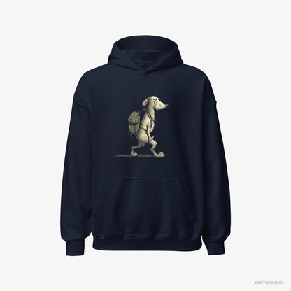 Dalmatian Going Hiking Navy Hoodie