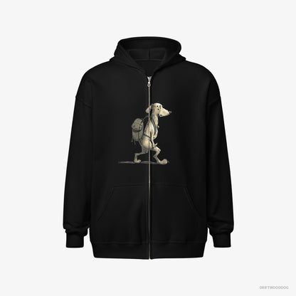 Dalmatian Going Hiking Black Hoodie