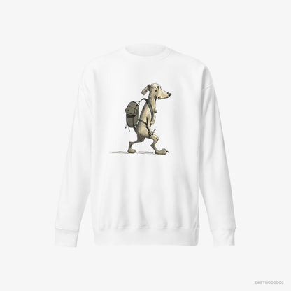 Dalmatian Going Hiking White Sweatshirt