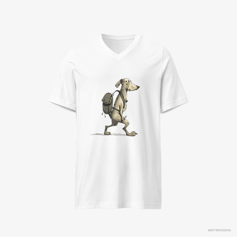 Dalmatian Going Hiking V-Neck T-Shirt