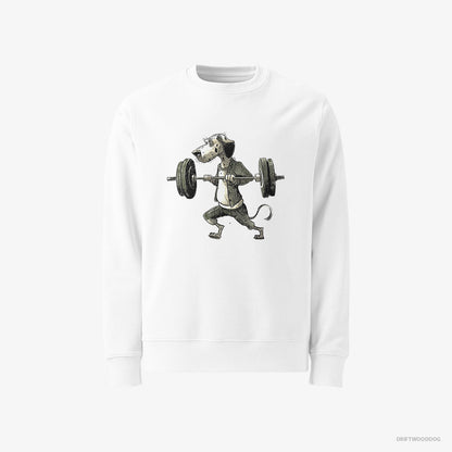 Dalmatian Training for Heavy Lifts White Sweatshirt