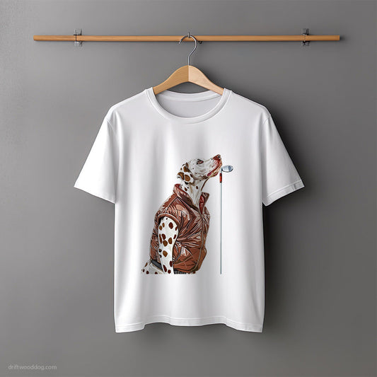 Dalmatian Enjoying Golf Time T-Shirt – Unisex Tee for Dog Lovers