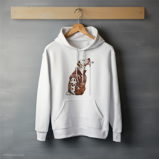 Dalmatian Enjoying Golf Time Hoodie – Unisex Hoodie for Dog Lovers