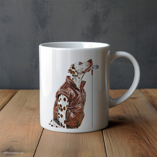 Dalmatian Enjoying Golf Time Mug – Unique Dog Cups | Dog-Themed Mugs