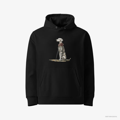 Dalmatian on a Golfing Spree Black Hoodie