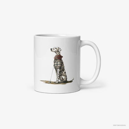 Dalmatian on a Golfing Spree White Mug