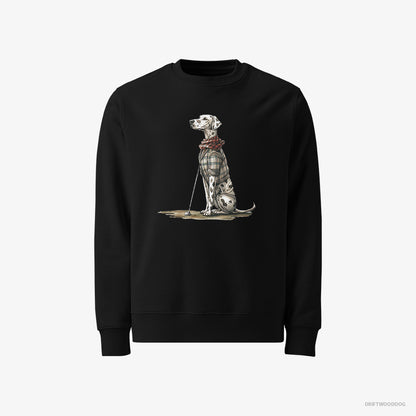 Dalmatian on a Golfing Spree Black Sweatshirt