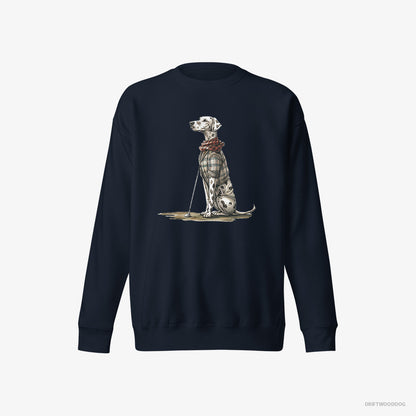 Dalmatian on a Golfing Spree Navy Sweatshirt