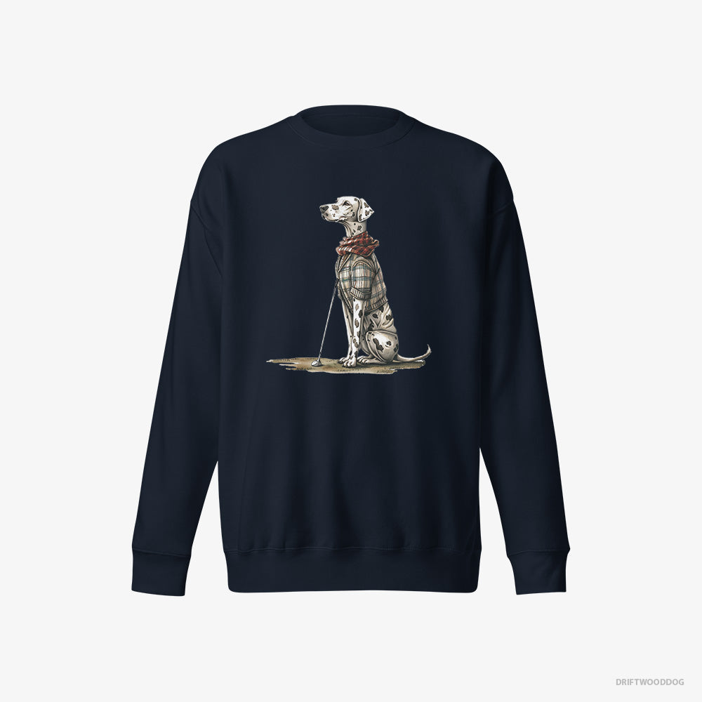 Dalmatian on a Golfing Spree – Men's Sweatshirt Navy Eco – Eco-Friendly