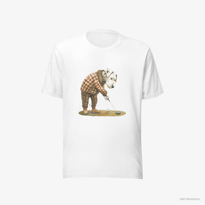 Dalmatian Playing Golf with Style White T-Shirt