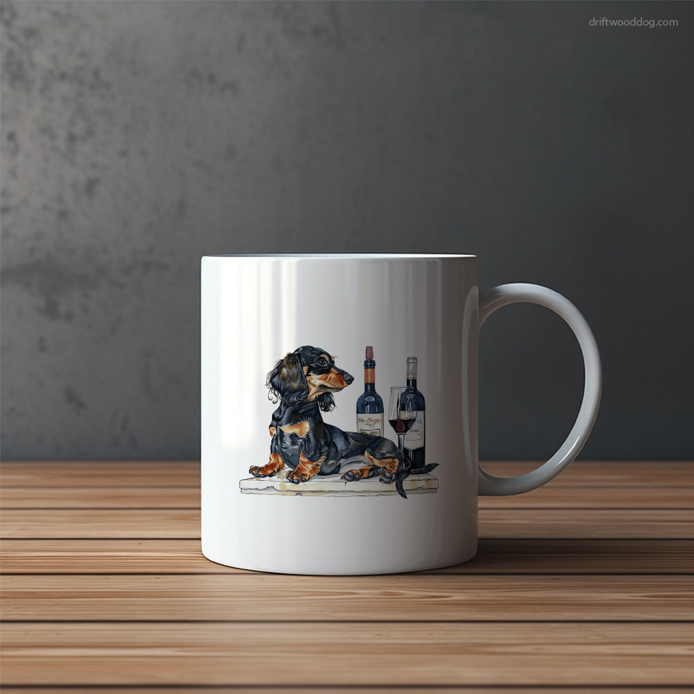 Dachshund Wine Lover at Heart Mug – Funny Dog Coffee Mugs | Quirky Canine Drinkware