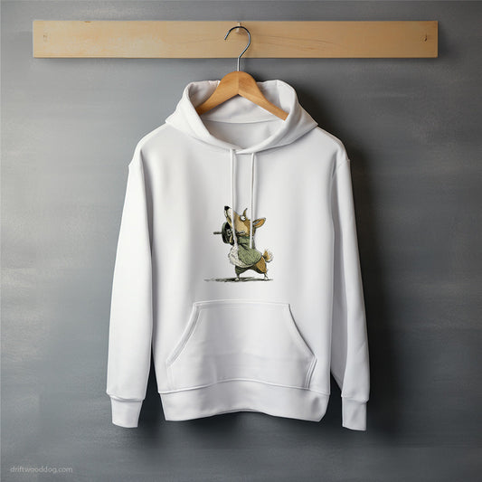 Funny Corgi Smashing the Gym Hoodie – Unisex Hoodie for Dog Lovers