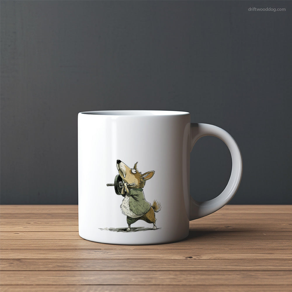 Funny Corgi Smashing the Gym Mug – Custom Dog Mugs | Personalized Pet Mugs