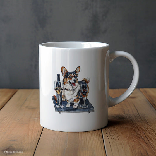 Corgi Sampling Fine Wine Mug – Unique Dog Cups | Dog-Themed Mugs