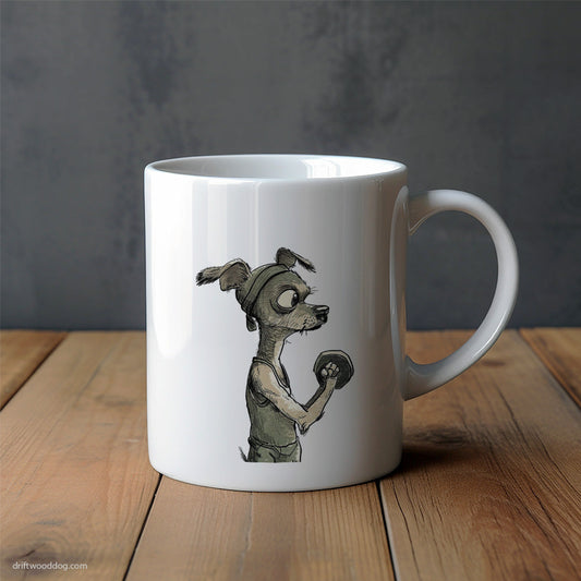 Funny Chihuahua Ready to Rule the Gym Mug – Unique Dog Cups | Dog-Themed Mugs