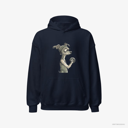 Chihuahua Ready to Rule the Gym Navy Hoodie