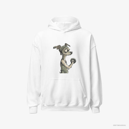 Chihuahua Ready to Rule the Gym White Hoodie