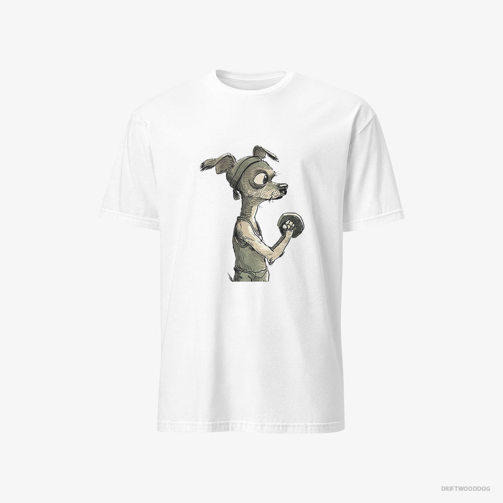 Funny Chihuahua Ready to Rule the Gym – Men's T-Shirt White – Classic