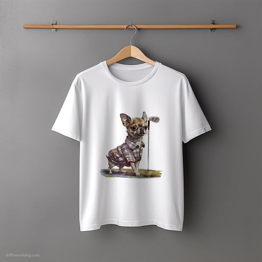 Chihuahua Playing Golf for Fun T-Shirt – Unisex Tee for Dog Lovers