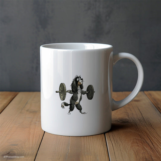 Cavalier King Charles Spaniel Unleashing Lifting Power Mug – Unique Dog Cups | Dog-Themed Mugs