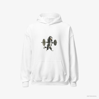 Cavalier King Charles Spaniel Unleashing Lifting Power White Hoodie