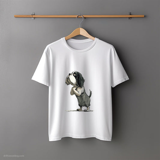 Funny Cavalier King Charles Spaniel Begging T-Shirt – Unisex Tee for Dog Lovers